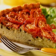 Cheddar and Tomato Quiche