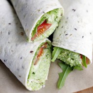 Green Pea Houmous Wrap