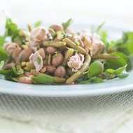 Borlotti Bean and Tuna Salad with Pine Nuts