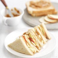Peanut Butter and Fruit Burst Sandwich