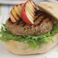 Lamb, apple and mint burger